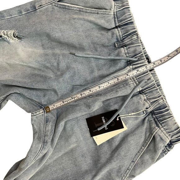 Flamingals Womens Elastic Waist Straight Leg Ankle Jeans Size XXL Stretch Pullon - Picture 6 of 9